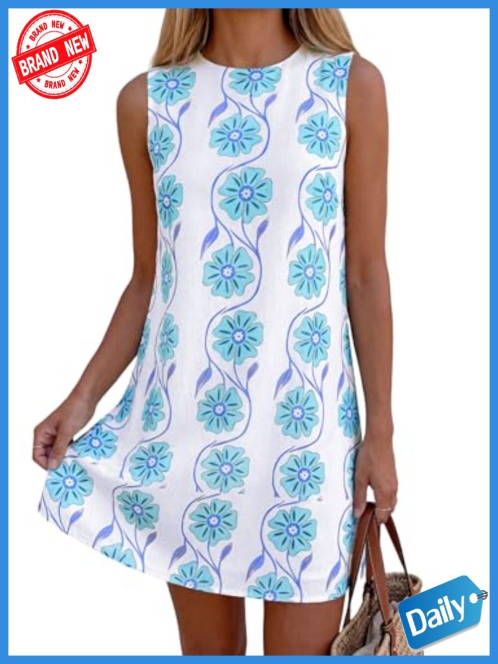 Sundress for Women - Floral A-Line Short Party Dress Beach Vacation